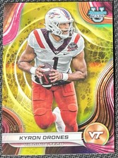Kyron Drones 2024 Bowman’s Best University #52 Yellow Refractor # /75 PACKERS