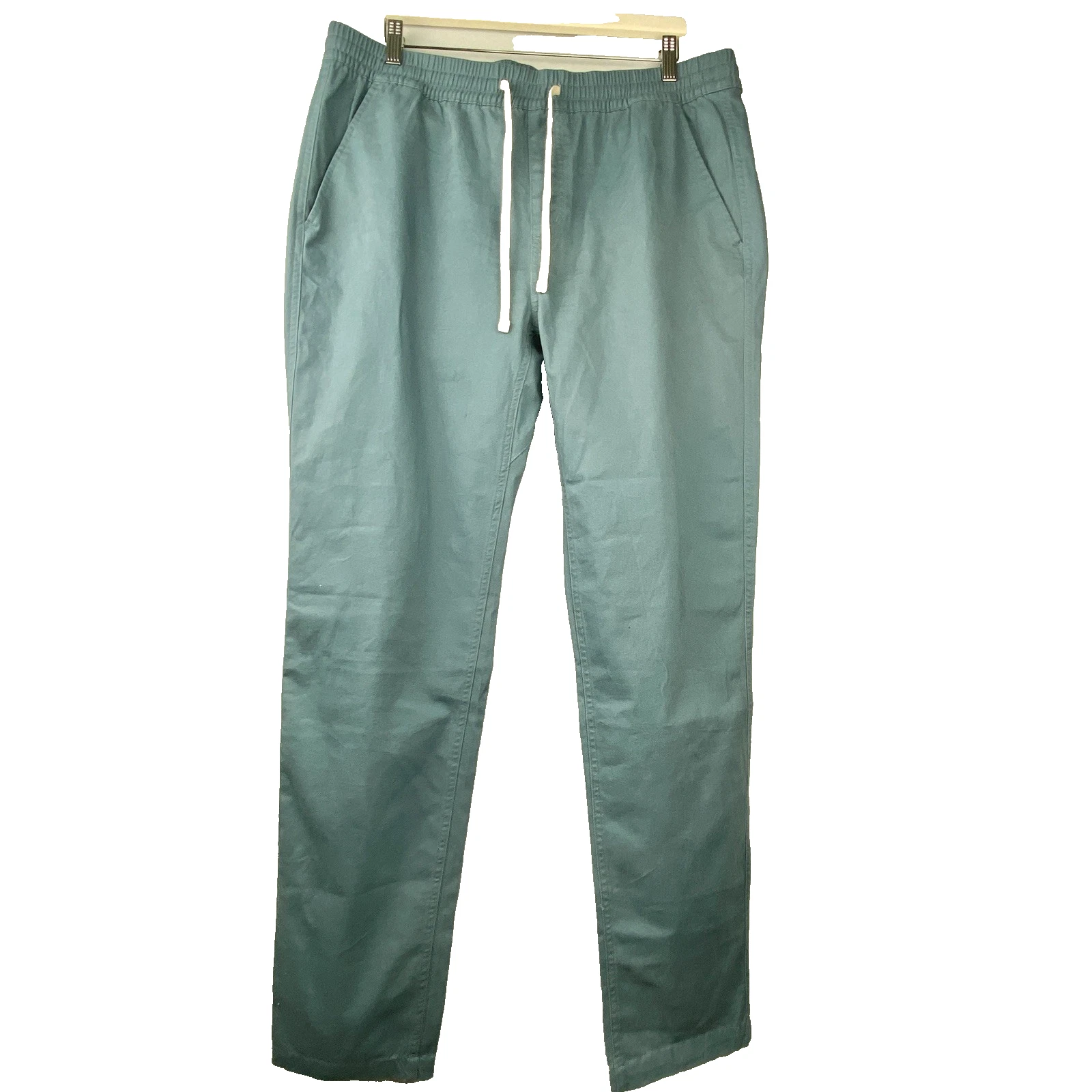 Lands end Rain storm blue chino Deck Trousers Large W36/38 L34 98% Cotton