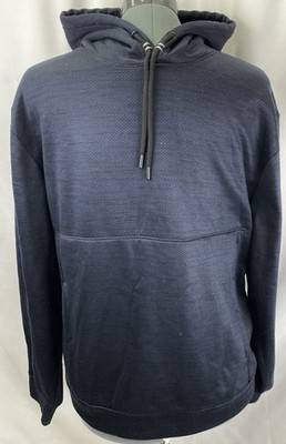 Spalding Men s XL Navy Hoodie Sweat Shirt Fleece Lined Pullover Kangaroo Pouch