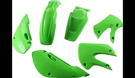 Kit de carrocería de guardabarros de plástico Acerbis verde Suzuki RM100 00-11 Foto 2 de 4