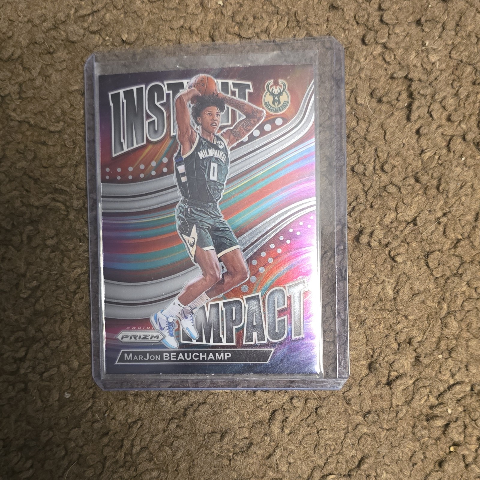 Panini 2022-23 Prizm Instant Impact MarJon Beauchamp #23 Milwaukee Bucks NBA