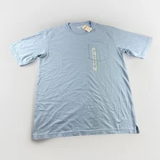 Duluth Trading Relaxed Fit Longtail T Shirt Mens M Blue Pocket Tee Crewneck NEW