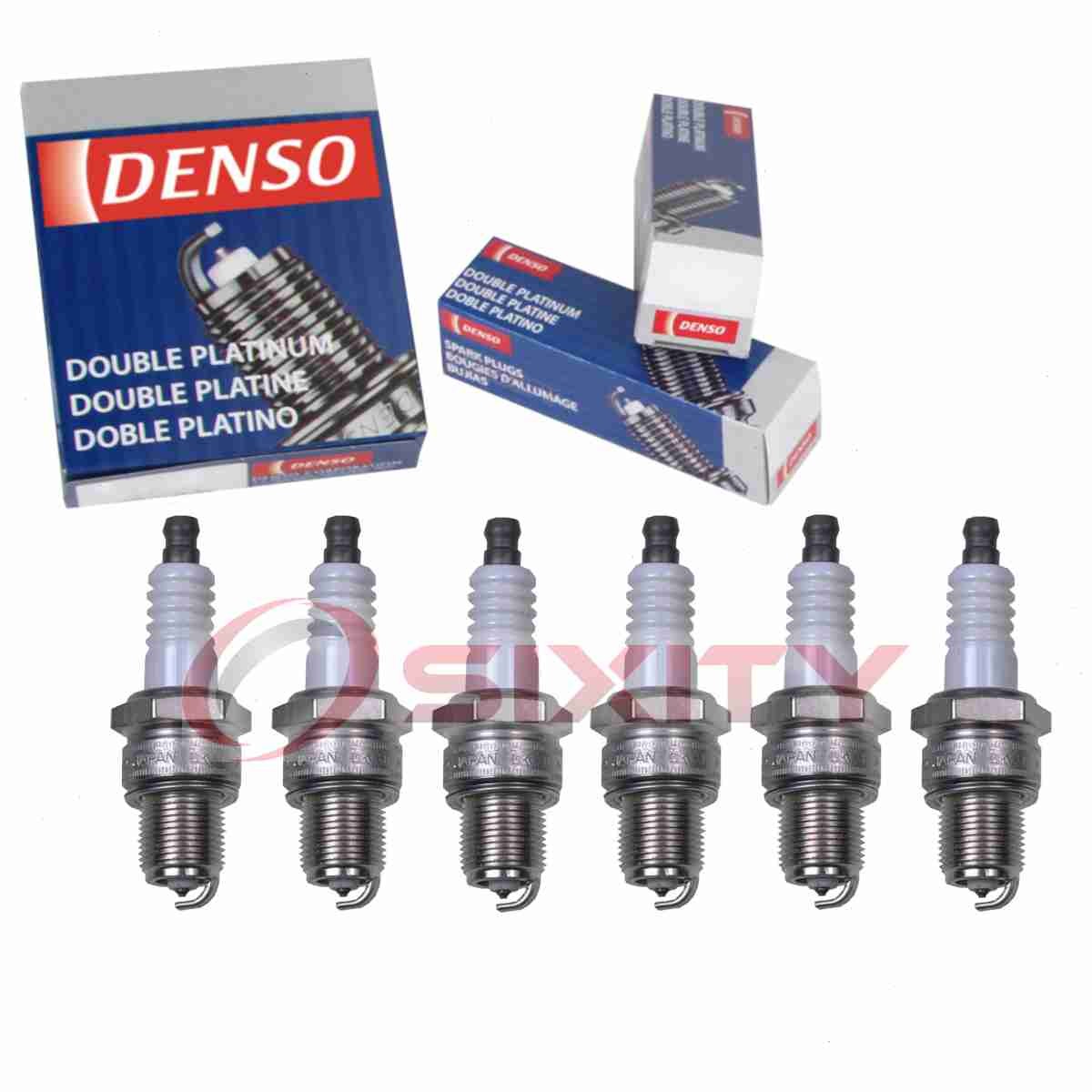 6 pc Denso Platinum Long Life Spark Plugs for 1990-1994 Mitsubishi Mighty kq