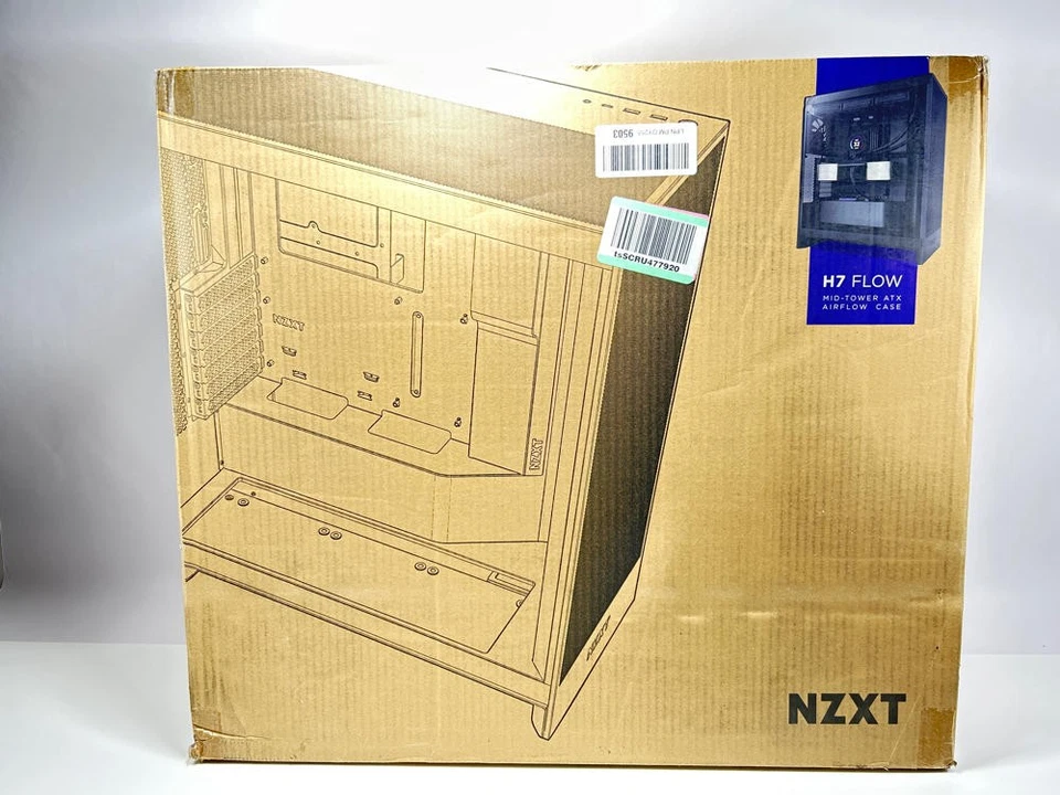 NZXT H7 Flow 2024 - Mid-Tower ATX Airflow Case -Black DAMAGED PACKAGING - Image 2 of 4