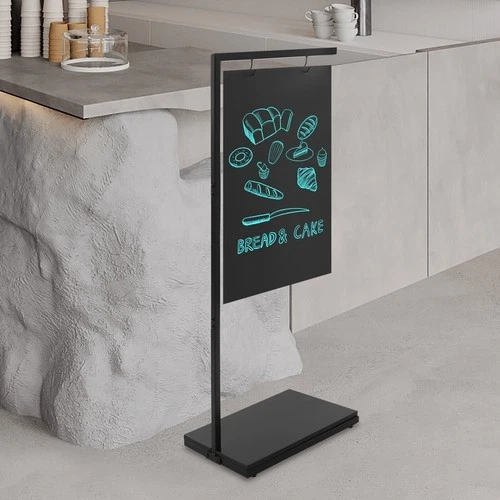 Large Floor-Standing Iron Chalkboard Sign Outdoor Chalkboard Sign for Cafe Bar - Image 2 of 4