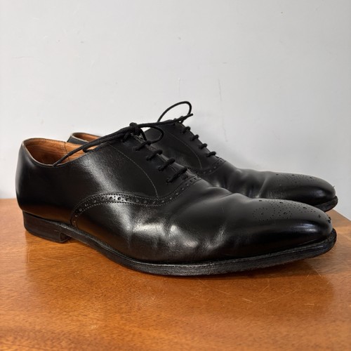 Crockett & Jones Edgware schwarz Leder Oxford Brogue Schuhe Herren UK 9 E US 10 - Bild 4 von 22