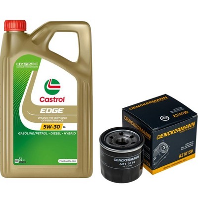 DENCKERMANN Ölfilter Castrol EDGE Titanium 5W-30 LL 5L für Nissan Micra IV 1.2