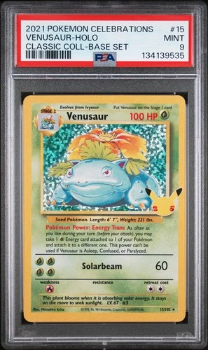 2021 POKEMON CELEBRATIONS CLASSIC COLL #15 VENUSAUR-HOLO PSA 9