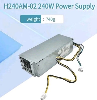 Dell Compatible 240W Power Supply, H240AM-02, 8-Pin + 4-Pin Connectors, for O...