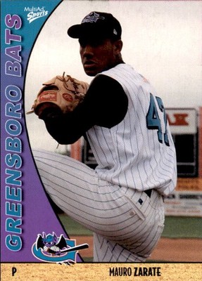 2004 Greensboro Bats Multi-Ad #31 Mauro Zarate Valencia Venezuela Baseball Card