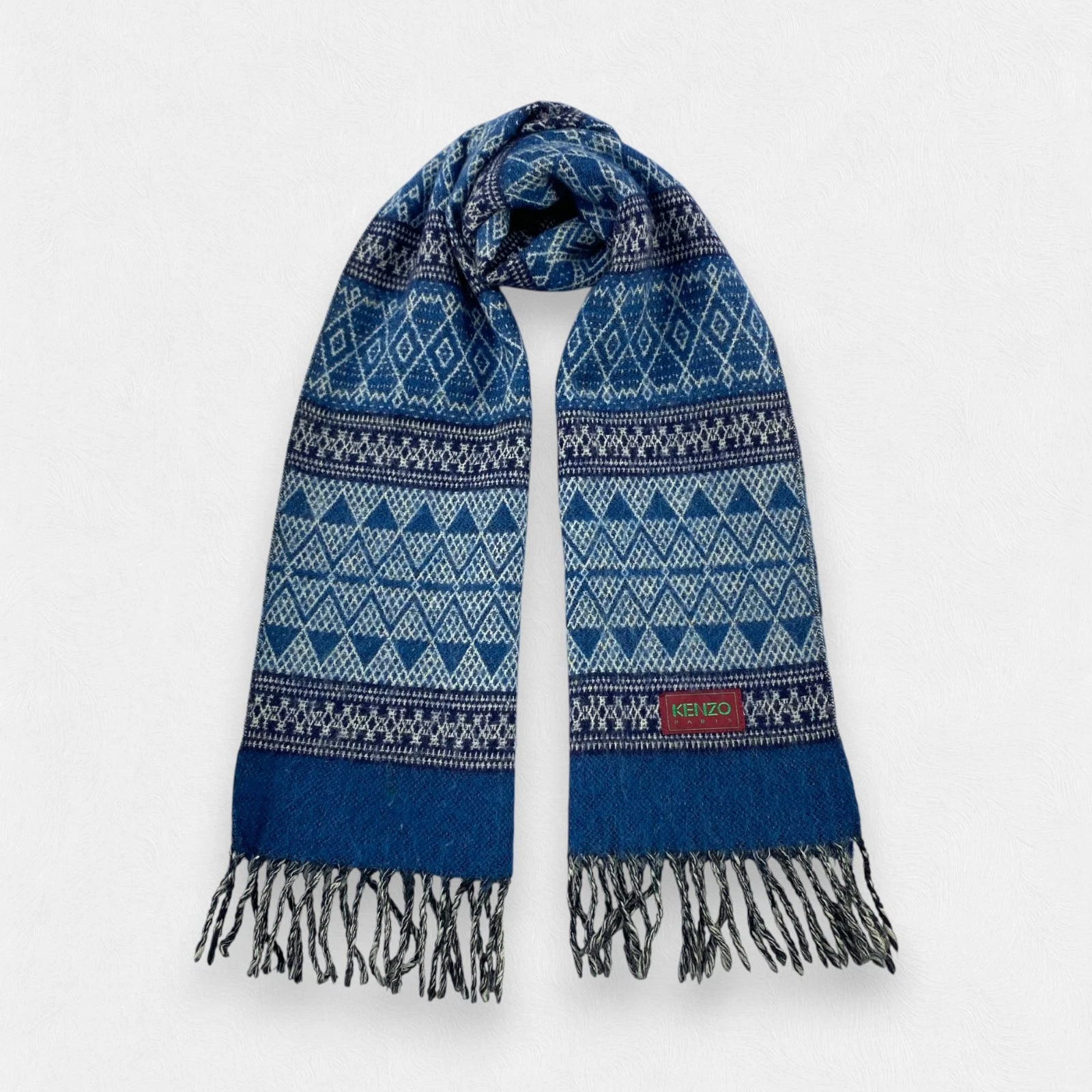 Vintage Kenzo Scarf Muffler Neck Wrap Scarf Wool Unisex Scarves