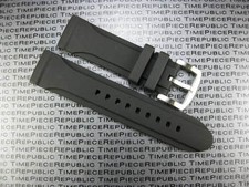 New 24mm HQ Black Rubber Diver Strap Watch Band for BREITLING NAVITIMER 24 mm