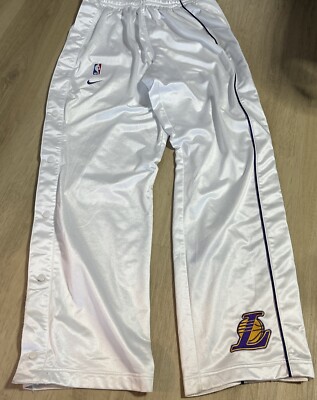 Vintage Nike Los Angeles Lakers Snap Off Warm Up Sweatpants Men's L RARE Y2K