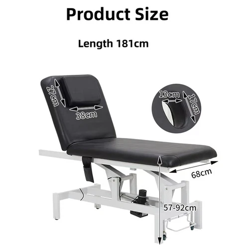 Massageliege elektrisch Massagebank Therapieliege bis 300kg Fußpedal Räder Neu - Bild 3 von 6
