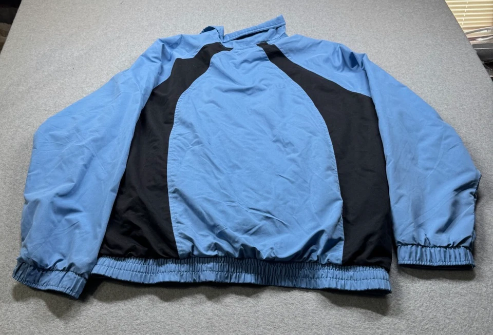 Vtg 80's-90's G1 Mens XL Running Suit Powder Blue/Blk 1/4 Zip Pants Street Wear - Image 4 of 4