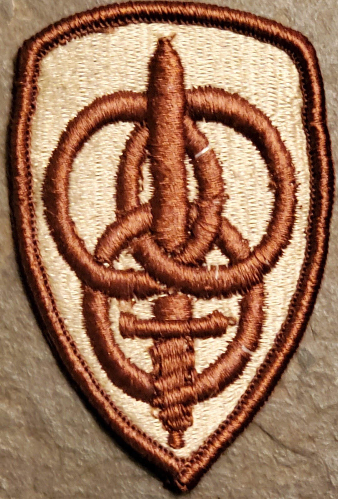 US ARMY 3rd PERSONNEL COMMAND DCU DESERT TAN BROWN SUBDUED PATCH VTG ORG NOS 