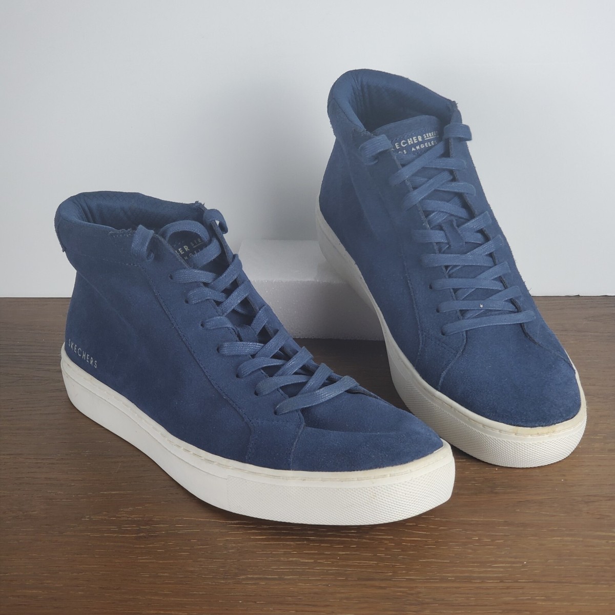 11 Size Skechers Street Los Angeles Navy Blue Suede Mid Top