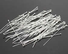 Head Pins Ball Head Pins Shiny Silver Head Pins 50mm 25 pieces Headpins