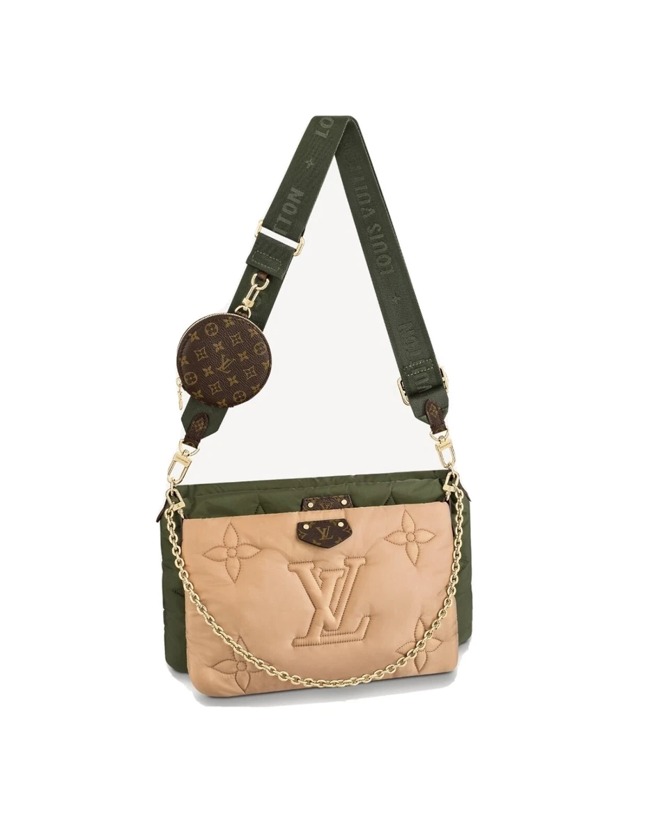 Louis Vuitton Multi Pochette Accessoires Shoulder Bag Brown Canvas (Green  Strap)