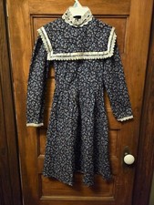 Gunne Sax by Jessica McClintock Girls Dress Navy Floral Prairie Dress Costume