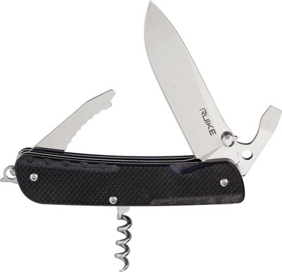 New RUIKE LD21 Multifunctional Knife RKELD21B 4.5'' closed. 3.5'' mirror finish 12