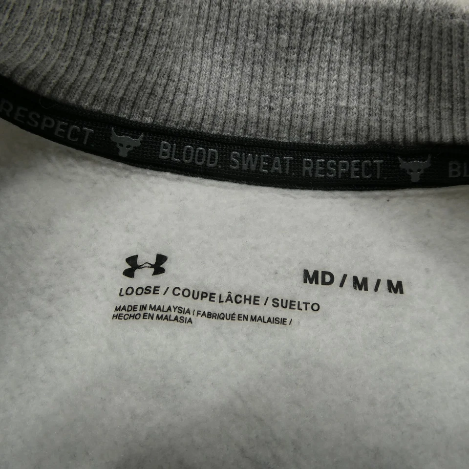 Under Armour Project 摇滚运动衫女式中号灰色短羊毛 — 第 4/4 张图片