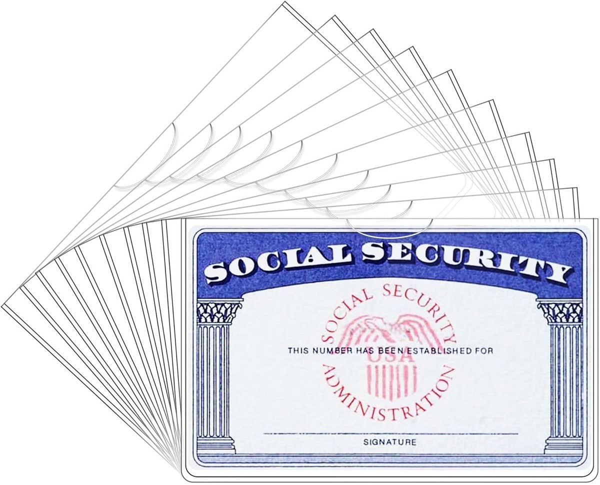 6 Pack Social Security Card Protector/Medicare Card Protector Sleeve/Social Card 6 Pack Social Security Card Protector/Medicare Card Protector Sleeve/Social Card