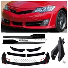 Front Rear Bumper Lip Spoiler Splitter Kit Side Skirts For 12-14 Toyota Camry Se