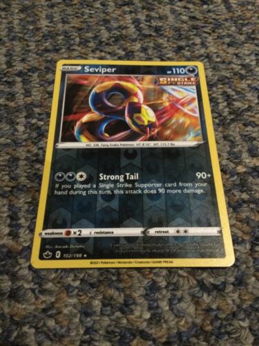 Pokémon Seviper 102/198 Reverse Holo Chilling Reigns card - Picture 1 of 1