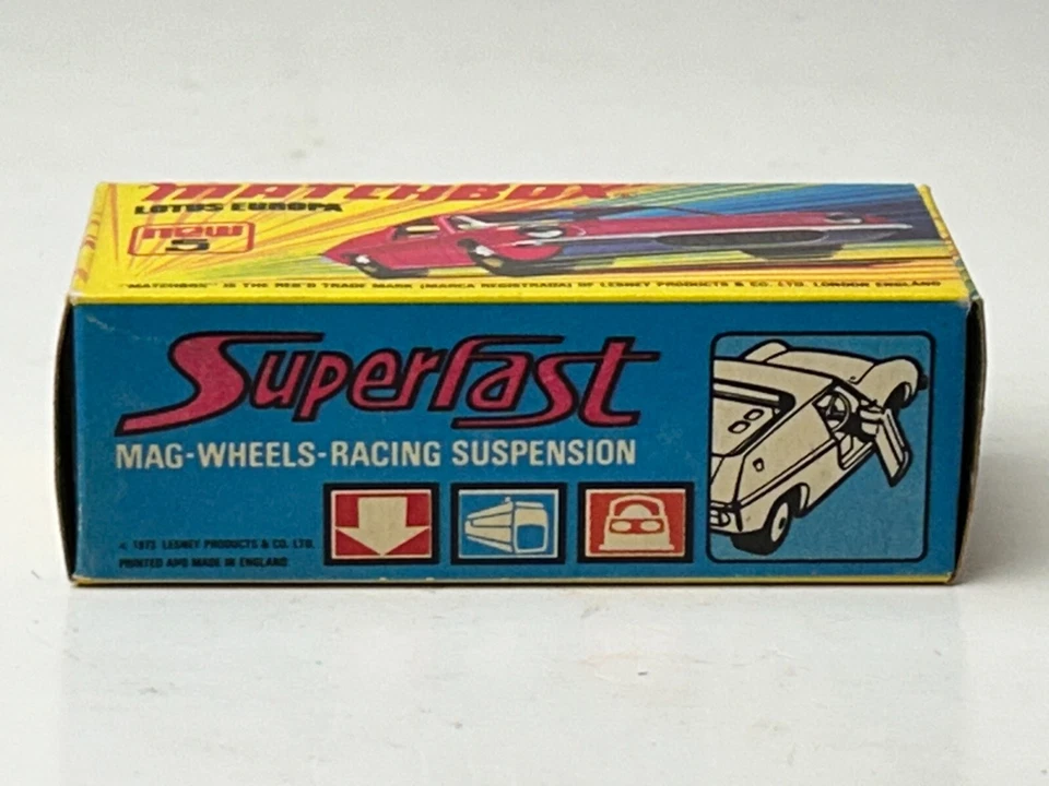 Matchbox Superfast No. 5 Lotus Europa with Original New Model Box, Nice - Image 2 of 4