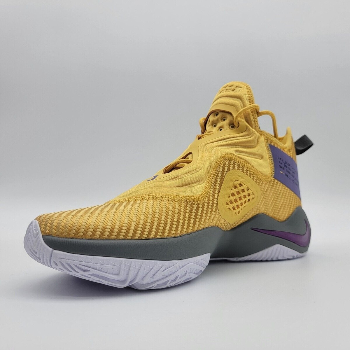 Nike Lebron Soldier 14 XIV Lakers Purple Yellow Mens Sz 9.5