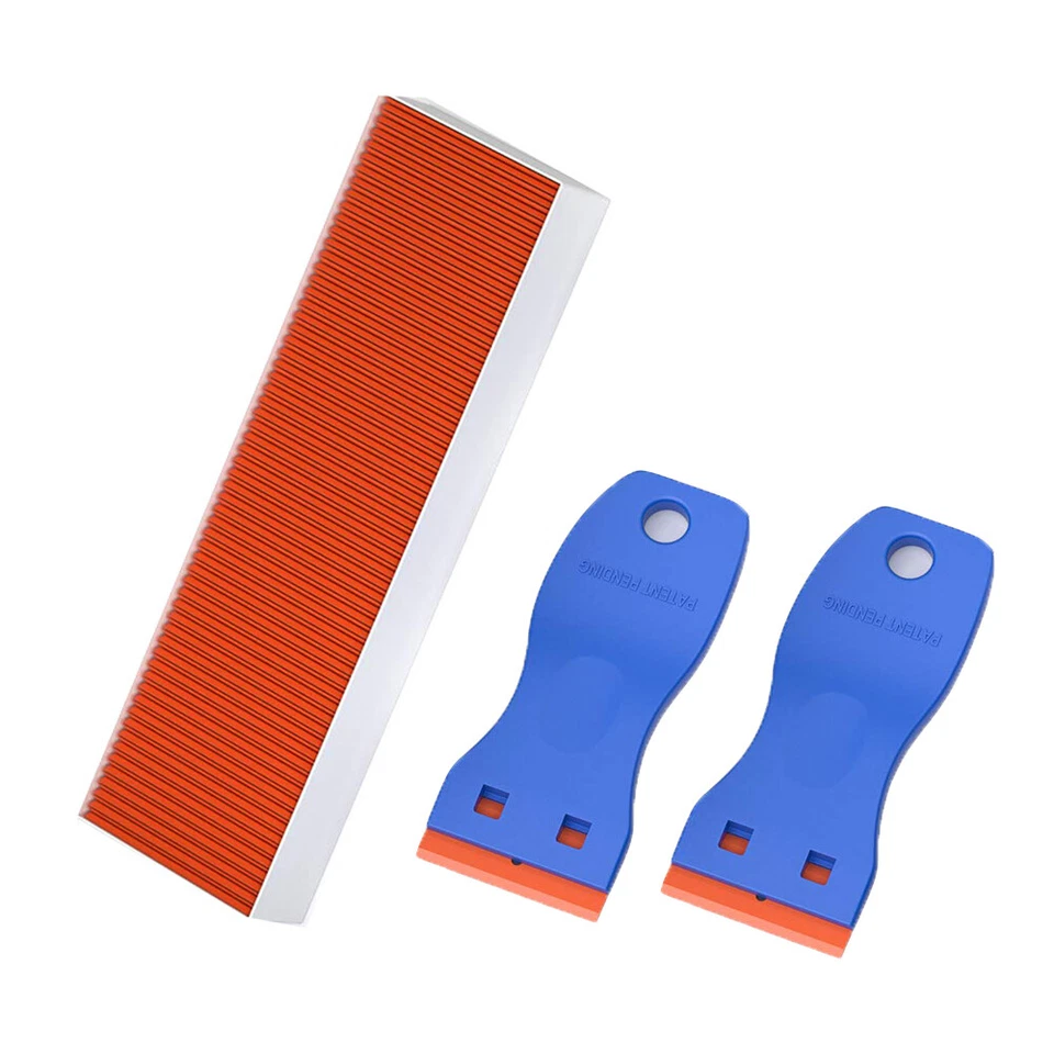 2 Plastic Razor Blade Scraper 100Pcs Blades Adhesive Sticker Decal Removal Tools - Image 3 of 4