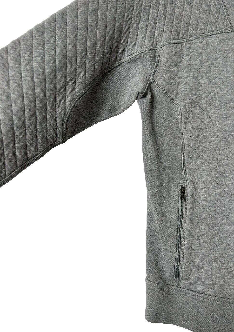 Patagonia Women Size L Full Zip Quilted Grey Organic Cotton Jacket 25170