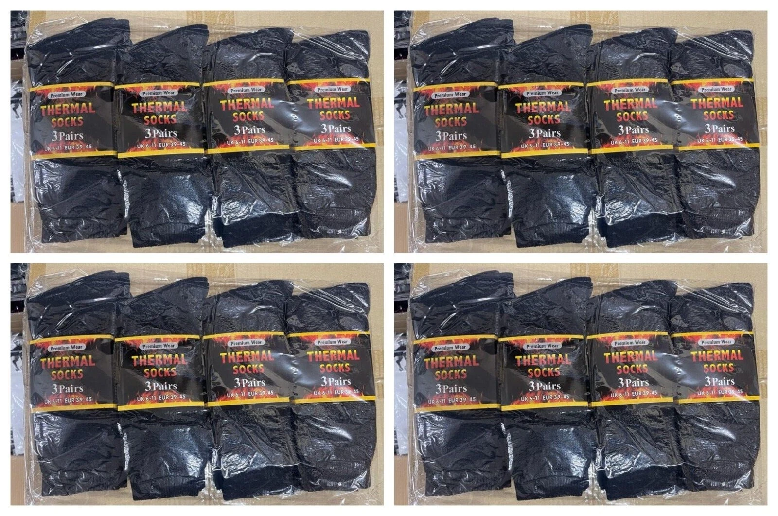 48 Pairs Mens Thick Thermal Socks BLACK Shoe Size 6-11 Wholesale Job lot 🧦
Opens in a new window or