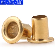 M4 M5 M6 Copper Brass Vias Rivet Nuts Through Hole Rivets Hollow Grommets
