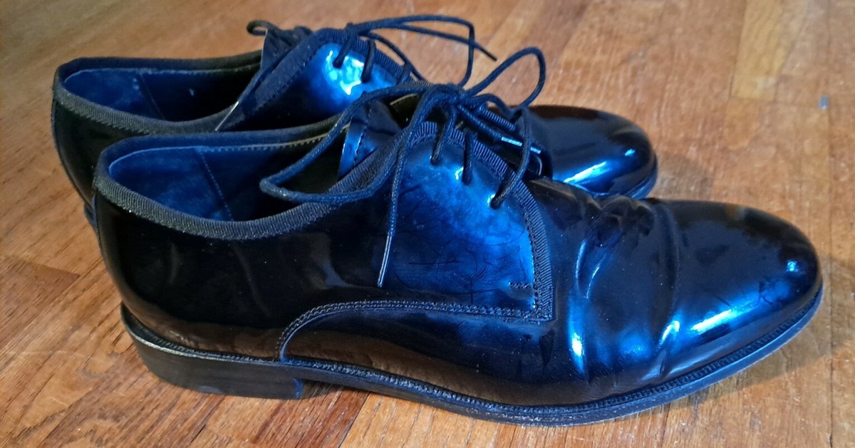 PRONTO- UOMO MENS DRESS SHOES SIZE 12 PATENTED LEATHER FORMAL WEAR Amazon.com | Men main image 3