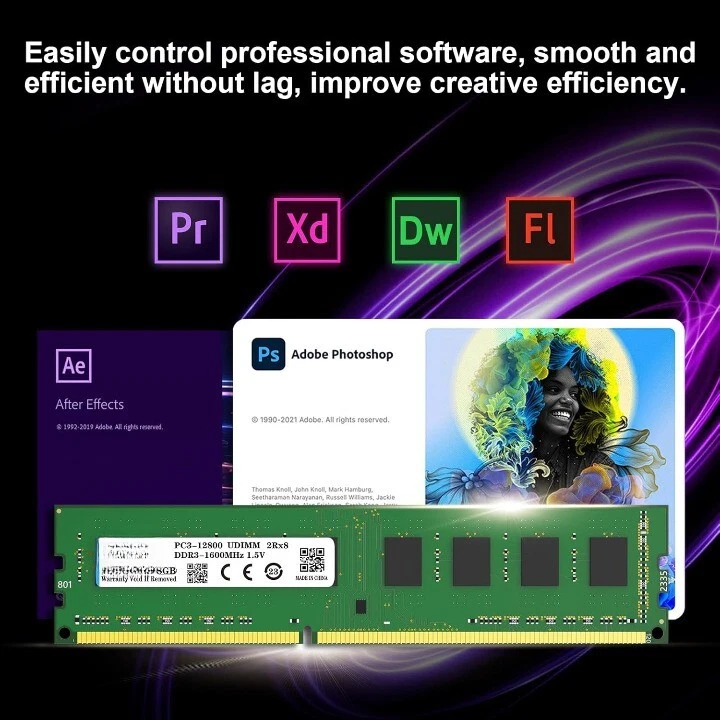 DDR3 RAM 16GB Kit (2x8GB) 1600MHz PC3-12800S CL11 Non-ECC UDIMM Desktop Memory - Image 4 of 4