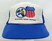 Vintage SLCC Union Pacific Railroad Welding Mesh Trucker Hat Cap Snapback