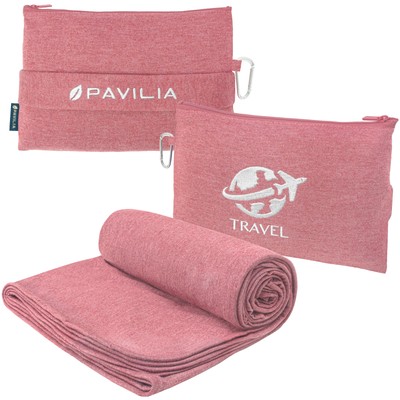 Travel Blanket Pillow Set Airplane Car Long Flight Airplane Neck Pillow Compact