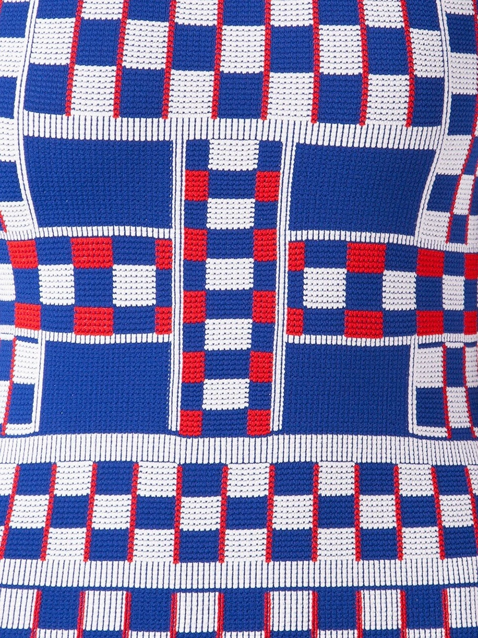 abito alexander mcqueen rosso bianco blu