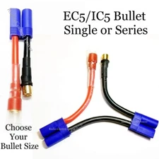 RCP- Bullet Connectors to EC5/IC5 Select Bullet Size Single Plug-Series Harness