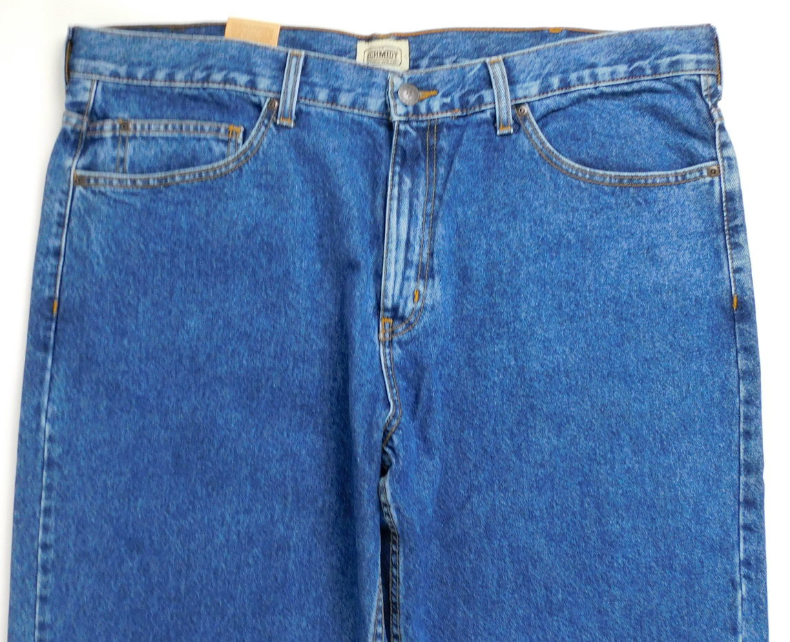 Schmidt Workwear Men's Blue Jeans Relaxed Fit Rugged 42 x 32