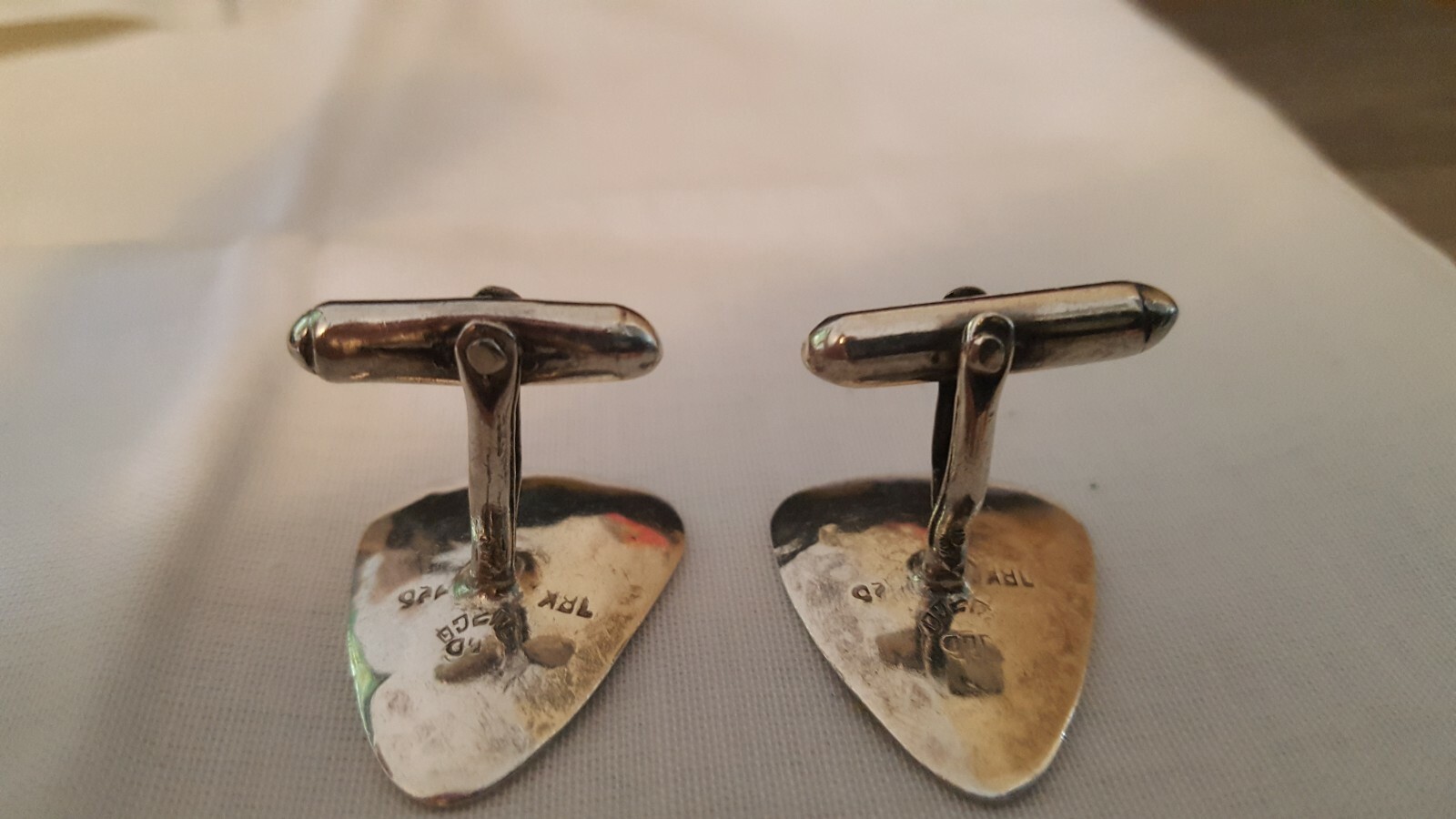 VINTAGE 18k GOLD Llama & STERLING SILVER  CUFFLINKS...FREE SHIPPING