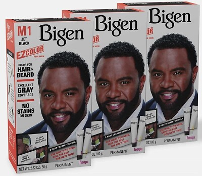 Bigen EZ Color for Men M1 Jet Black - 3 Pack
