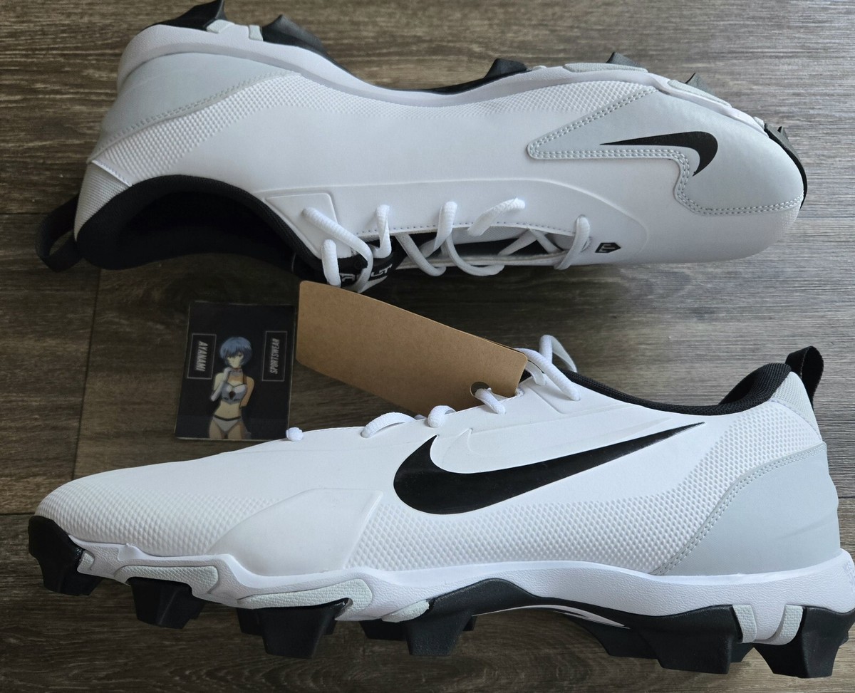 Nike Force Trout 9 Keystone White Black Baseball Cleats Men's Sz