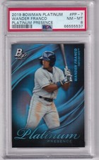 WANDER FRANCO -- 2019 BOWMAN PLATINUM -- PLATINUM PRESENCE -- PSA NM-MT 8