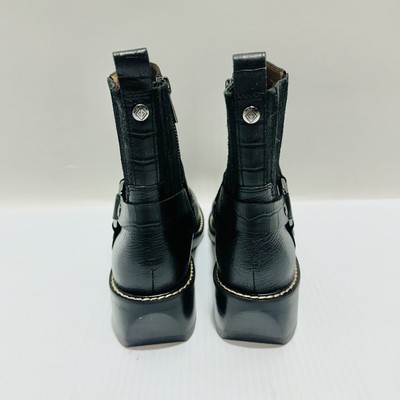 Donald Pliner Mai Harness 6.5 M Bootie Black Leather Ankle  display picture 1