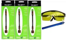 Refrigerant Leak Detector Dye Inject w/ Blacklight + Glasses (3 Pack)