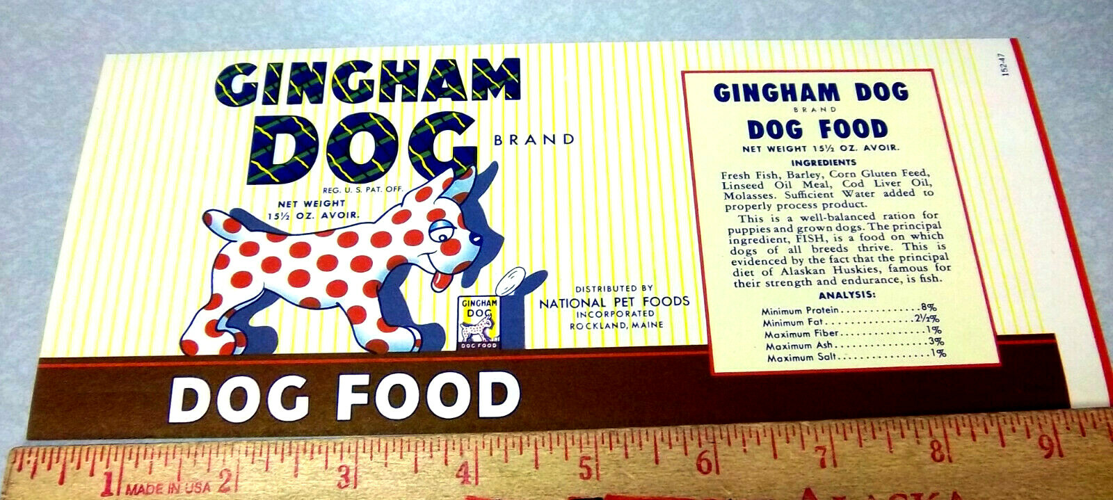 Colorful Label, Red Dot Dog