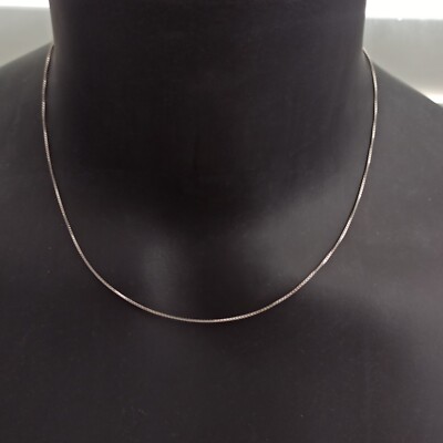 Silver 925 Chain Necklace Box Luxurious Rhodium Plated Men's Women